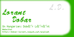 lorant dobar business card